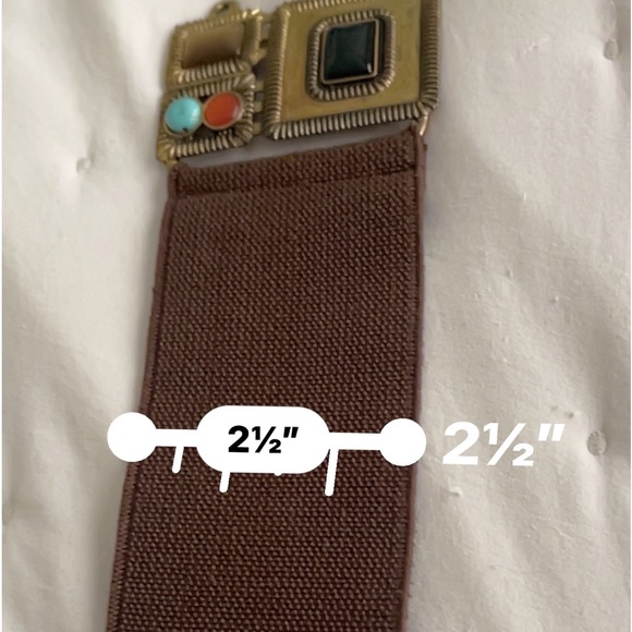 Adjustable stretchy belt for women with copper buckle - Picture 9 of 9